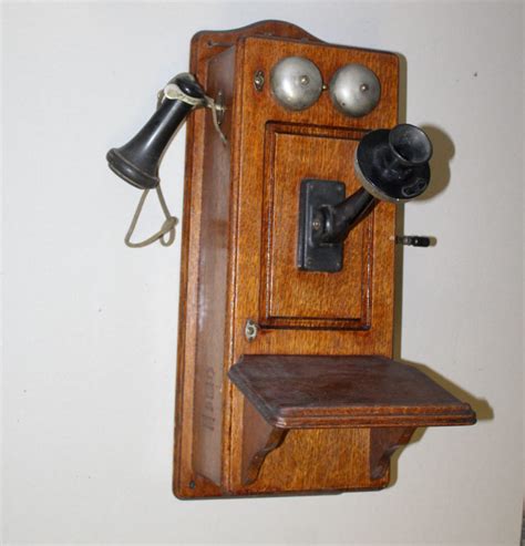 Bargain John's Antiques | Antique Oak Wall Mount Telephone - Western ...