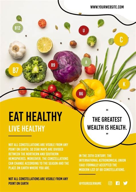 Edit and download for free this Linear Abstract Eat Healthy Live ...