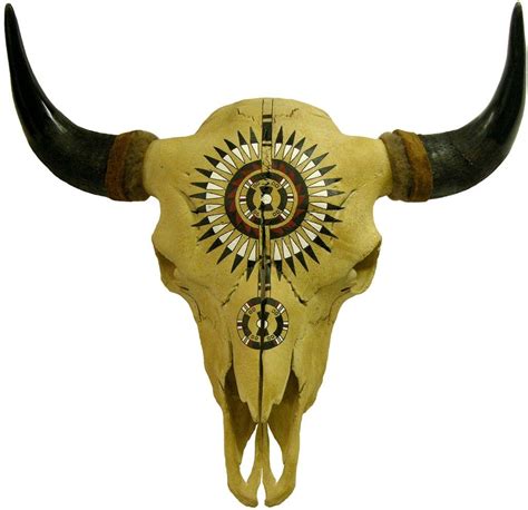 Hand Painted Buffalo Skull w. Black War Bonnet Design | Buffalo skull, Cow skull art, Skull painting