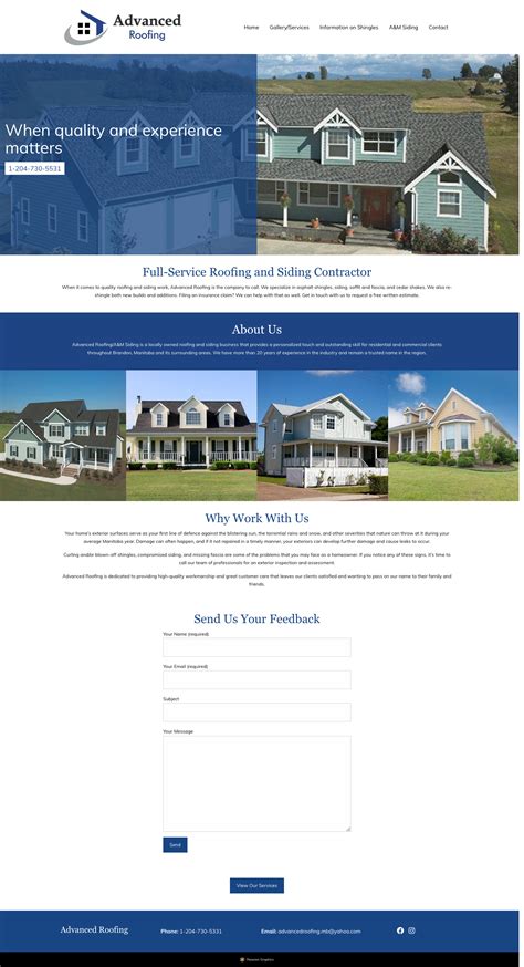 Launched: Advanced Roofing - Reaxion Graphics | Brandon Websites ...