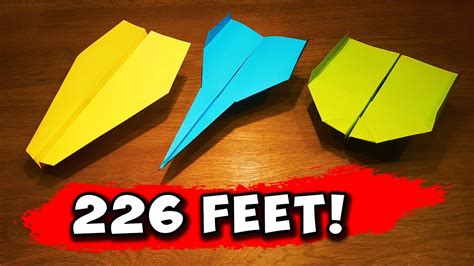 How To Make 5 EASY Paper Airplanes that FLY FAR - YouTube