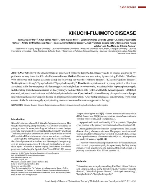 (PDF) KIKUCHI-FUJIMOTO DISEASE