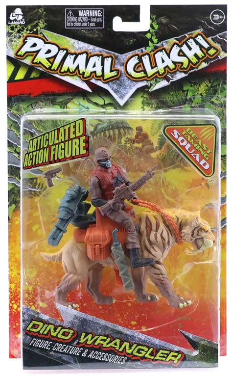 Primal Clash Dino Wrangler Sabertooth Tiger Exclusive Action Figure ...