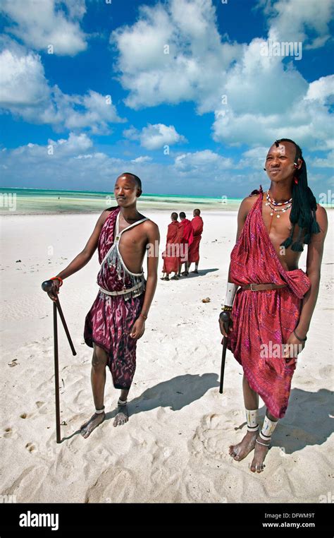 Masai people Paje beach Zanzibar Island Tanzania Stock Photo: 61415700 - Alamy