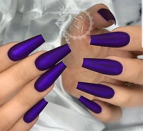 Pin by Marrisa Wildes on Nail Inspiration | Purple nail designs, Purple acrylic nails, Dark ...