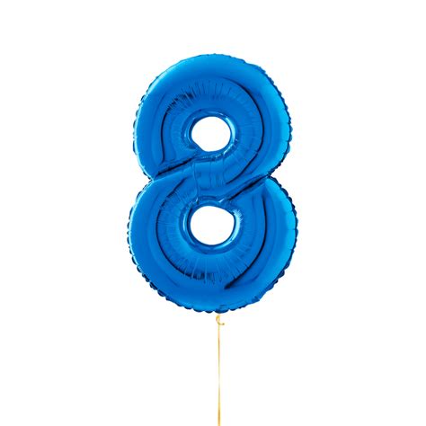 Birthday Inflated Number Balloons Blue - BALLOONBX