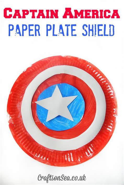 Captain America Paper Plate Shield - Crafts on Sea Superhero Crafts, Superhero Classroom ...