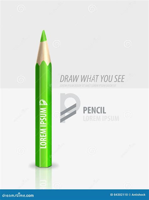 Vector Pencil Premium Ad Product Template Stock Illustration ...