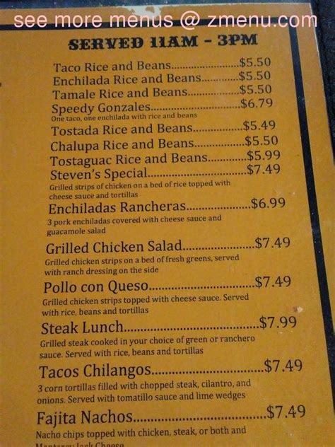 Online Menu of El Maya Mexican Grill Restaurant, Marionville, Missouri ...