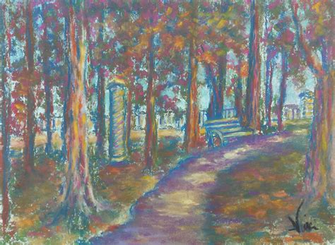 Autumn Path - Pastel on paper, in The Magic of Trees