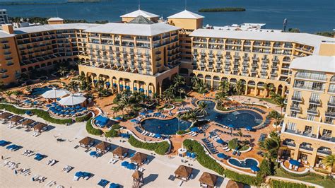 The Ritz-Carlton, Cancun Resort – Cancun, Mexico – Pool View Aerial ...