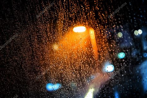 Street Lights At Night Rain