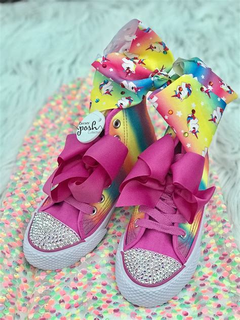 Jojo Siwa Dream Tour Inspired Rainbow Shoes and Hair Bow Set - Etsy