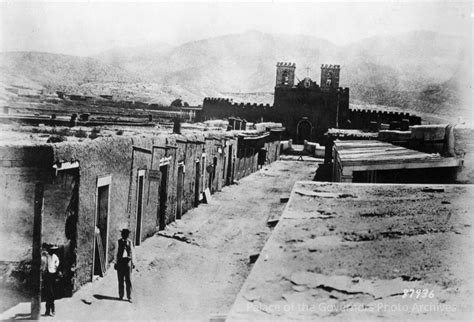 San Francisco Street looking East toward La Parroquia, Santa Fe, New ...