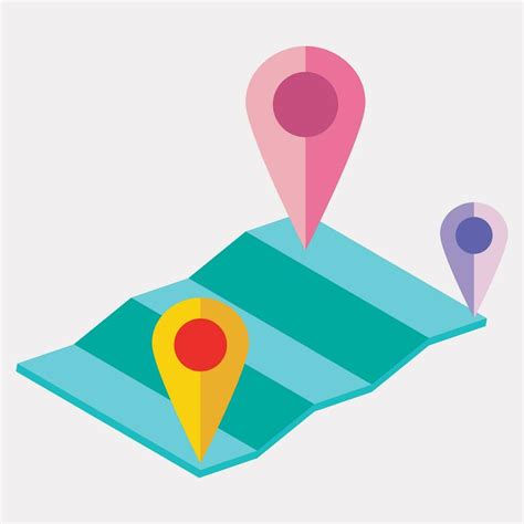 Illustration of map routing or map navigation isometric element. 25077074 Vector Art at Vecteezy