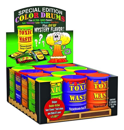 TOXIC WASTE Special Edition Color Drums, Assorted Flavors, 1.7 Ounce (Pack of 12) - Walmart.com