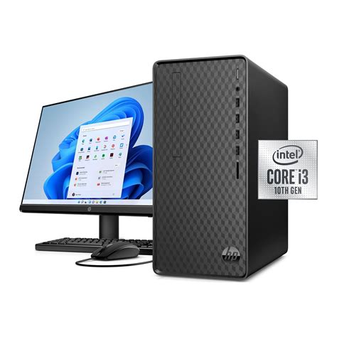 HP 24 Desktop Bundle with Monitor, i3 Processor, 8GB/1TB, Wi-Fi Combo ...