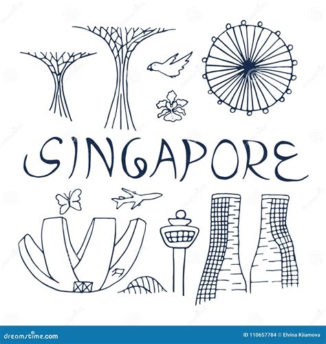 Culture And Architecture Of Singapore. Symbols Of Singapore. Royalty ...