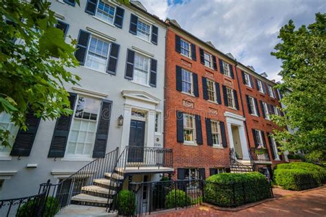 Row Houses in Georgetown, Washington, DC Editorial Stock Photo - Image ...