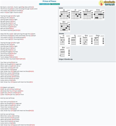 Chord: Prince of Peace - tab, song lyric, sheet, guitar, ukulele ...