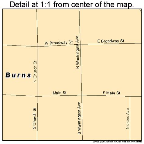 Burns Kansas Street Map 2009450