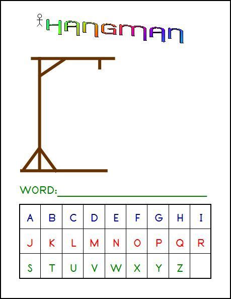 Hangman Game (4 x 6 Laminated Write and Wipe Game Board) | Student Solutions