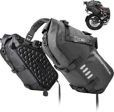 Rhinowalk Motorcycle Saddlebags Waterproof 28L (14L*2) Side Saddlebags ...