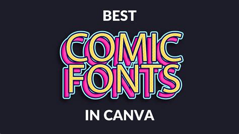 Best Comic Fonts in Canva - Canva Templates