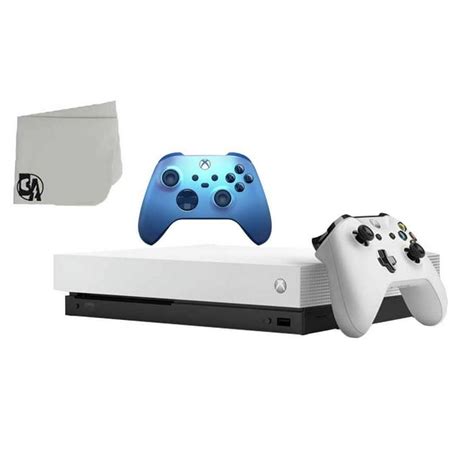 Pre-Owned Microsoft Xbox One X 1TB Gaming Console White with Aqua Shift ...