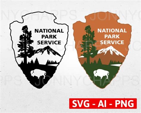 National Park Service Logo Emblem Digital Vector .ai .svg | Etsy