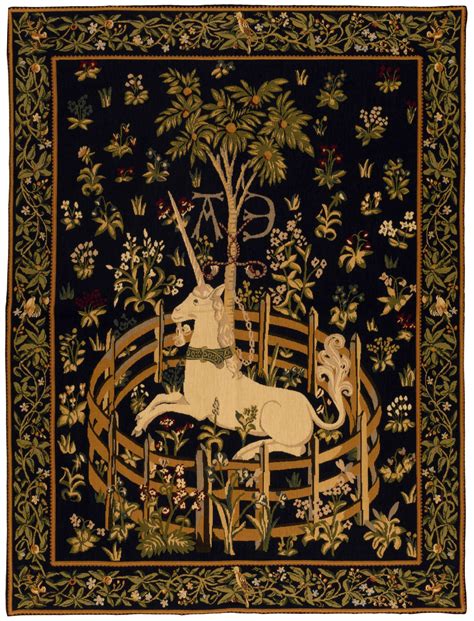 Unicorn Tapestry Wall Hanging - Unicorn in Captivity Wall Decor - Medieval Tapestry - Medieval ...