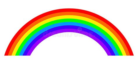 Seven Colors Rainbow Illustration on White Background Stock Vector ...