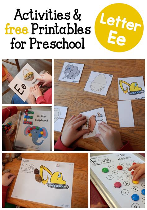 A peek at our week: Letter E Activities for Preschool - The Measured Mom