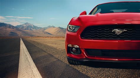 HD wallpaper: ford, mustang, red, highway, car | Wallpaper Flare