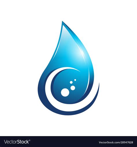 C water drop logo Royalty Free Vector Image - VectorStock