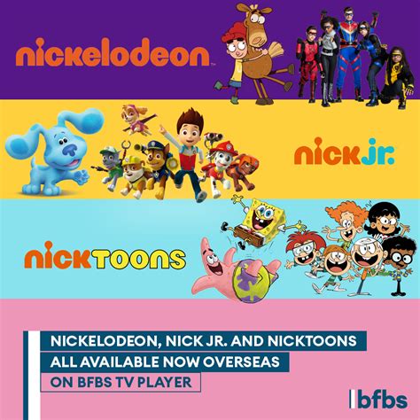 NickALive!: BFBS TV Adds Nickelodeon, Nicktoons and Nick Jr. to its ...