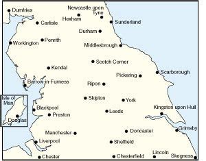 Northern England Map ~ AFP CV