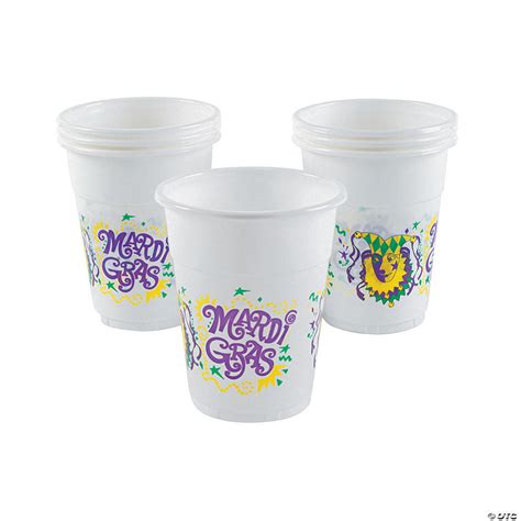 Mardi Gras Icon Plastic Cups | Oriental Trading
