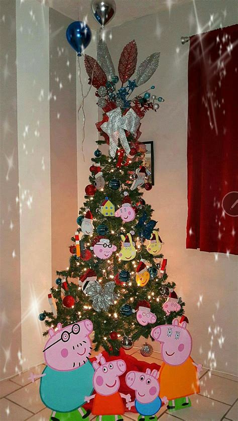 Peppa pig christmas tree | Árboles de navidad temáticos, Ideas para ...