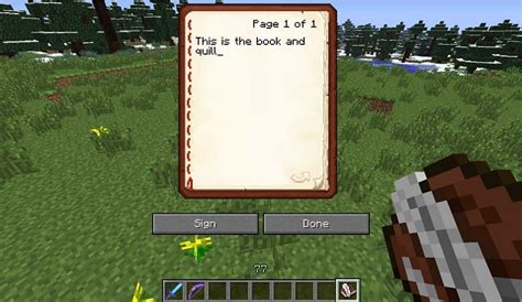 What is book and quill used for in Minecraft?