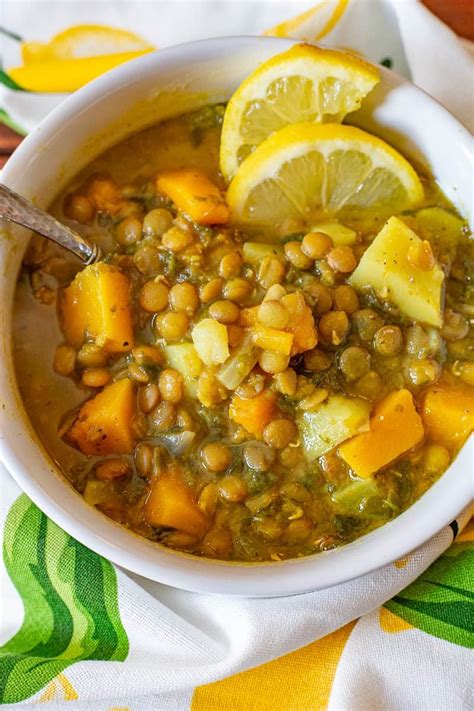 Greek Lentil & Spinach Soup With Lemon | She's Not Cookin'