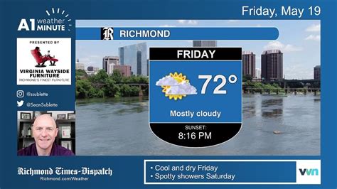 Friday morning Richmond weather video: Cool and dry, but some Saturday ...