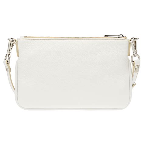 Lyst - Nine West Hudson Pebbled Leather Crossbody Bag in White