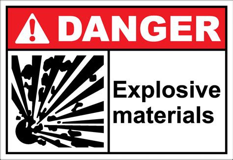 Danger Sign explosive materials - SafetyKore