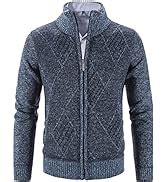 VtuAOL Men's Cardigan Sweaters Full Zip Knitted Sweater for Men Cardigan with Pockets at Amazon ...