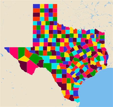 Texas Counties Map Region