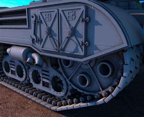 3d model battle tank