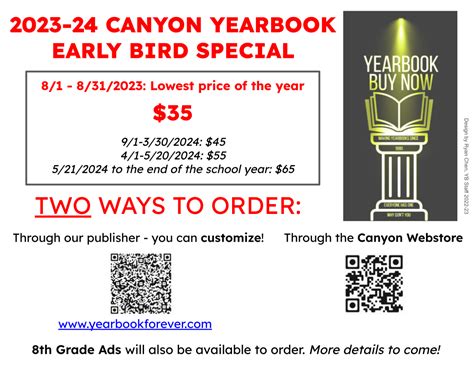 Yearbook – For Families – Canyon Middle School