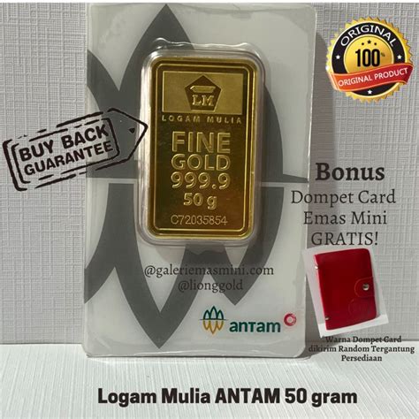 Jual Emas Logam Mulia ANTAM 50 gram RED MARK | Shopee Indonesia