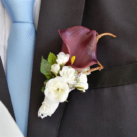 Decoration Bridesmaid Wedding Groom Groomsman Boutonnieres Pin Brooch Artificial Mix Match ...